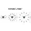 Designer self-adhesive wall clock Future Time FT9400BK Modular black 40cm (Obr. 1)