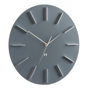 Wall Clock Future Time FT2010GY Round grey 40cm