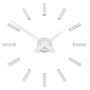Designerski zegar samoprzylepny Future Time FT9600WH Modular white 60cm